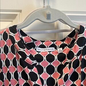 Notations Pink and Black Geometric Tunic